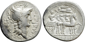 L. SULLA and L. MANLIUS TORQUATUS. Denarius (82 BC). Military mint moving with Sulla