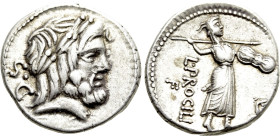 L. PROCILIUS. Denarius (80 BC). Rome