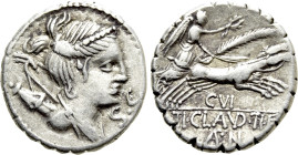 TI. CLAUDIUS NERO. Serrate Denarius (79 BC). Rome