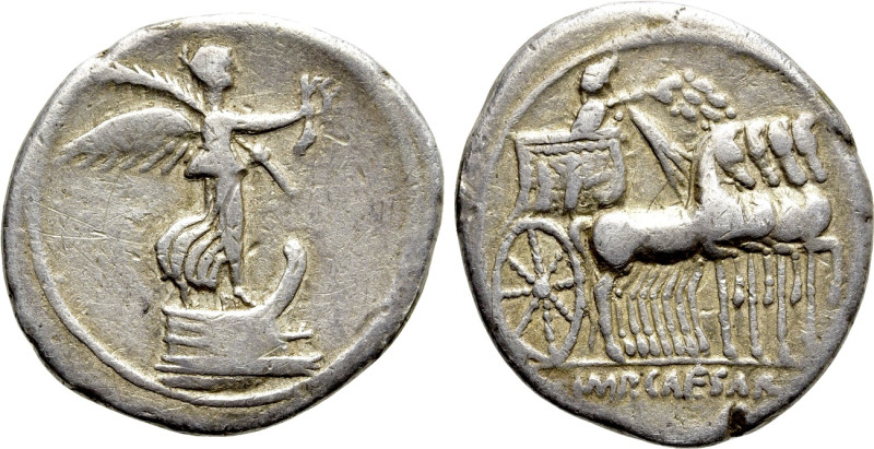 OCTAVIAN. Denarius (30 BC). Uncertain Italian mint, possibly Rome. 

Obv: Vict...