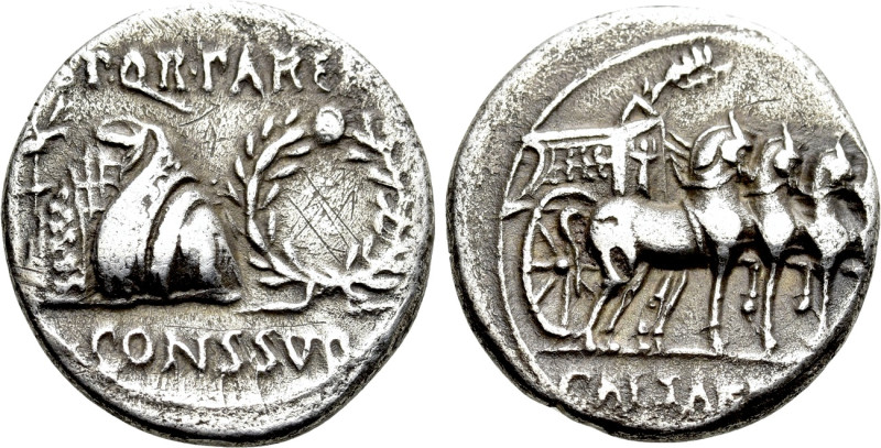 AUGUSTUS (27 BC-14 AD). Denarius. Uncertain mint in Spain, possibly Colonia Patr...