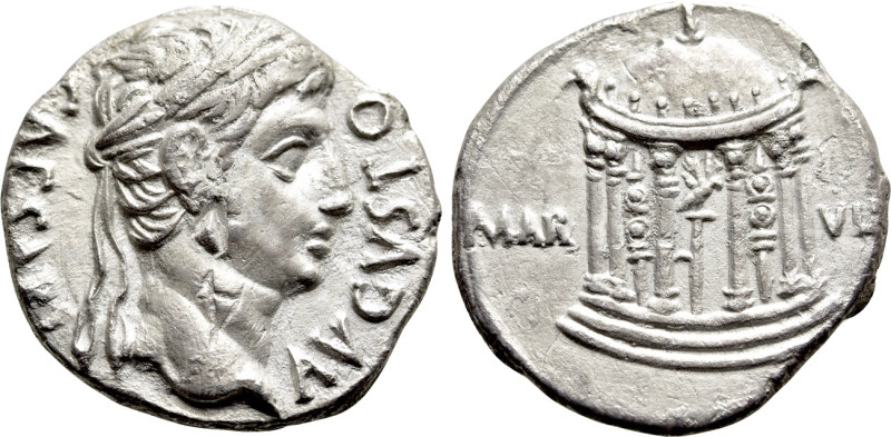AUGUSTUS (27 BC-AD 14). Denarius. Uncertain mint in Spain, possibly Colonia Patr...