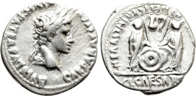 AUGUSTUS (27 BC-14 AD). Denarius. Lugdunum
