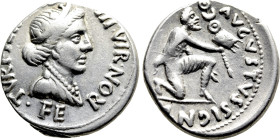 AUGUSTUS (27 BC-14 AD). Denarius. Rome. P. Petronius Turpilianus, moneyer