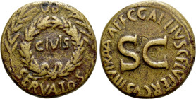 AUGUSTUS (27 BC-14 AD). Sestertius. Rome. C. Gallius Lupercus, moneyer