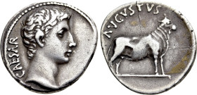 AUGUSTUS (27 BC-14 AD). Denarius. Uncertain mint in Asia minor (Samos or Pergamum?)