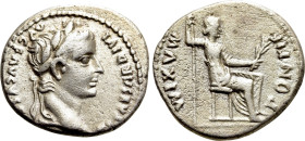 TIBERIUS (14-37). Denarius. "Tribute Penny" type. Lugdunum
