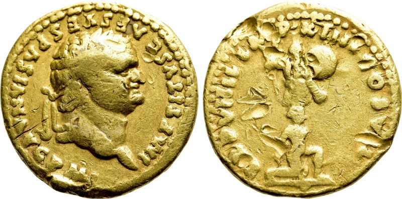 TITUS (Caesar, 69-79). GOLD Aureus. Rome. 

Obv: IMP TITVS CAES VESPASIAN AVG ...