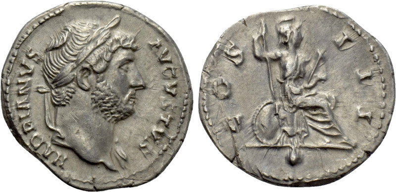 HADRIAN (117-138). Denarius. Rome. 

Obv: HADRIANVS AVGVSTVS. 
Laureate bust ...
