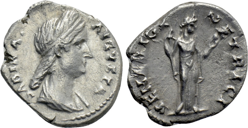 SABINA (Augusta, 128-136/7). Denarius. Rome. 

Obv: SABINA AVGVSTA. 
Draped b...