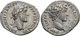 ANTONINUS PIUS with MARCUS AURELIUS as Caesar (138-161). Denarius. Rome