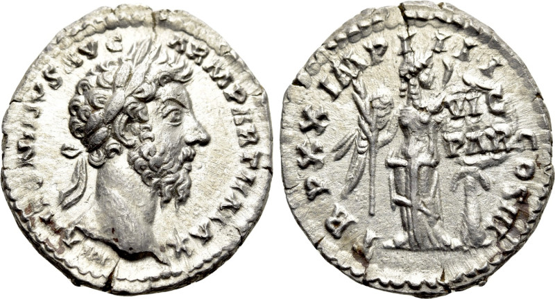 MARCUS AURELIUS (161-180). Denarius. Rome. 

Obv: M ANTONINVS AVG ARM PARTH MA...