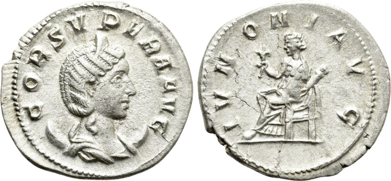 CORNELIA SUPERA (Augusta, 253). Antoninianus. Rome. 

Obv: COR SVPERA AVG. 
D...