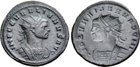 AURELIAN (270-275). Brockage Antoninianus. Ticinum(?)