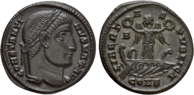 CONSTANTINE I 'THE GREAT' (307/10-337). Follis. Constantinople. 

Obv: CONSTAN...