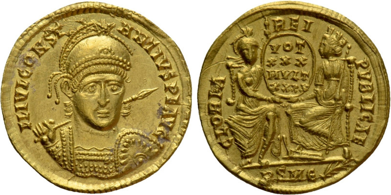 CONSTANTIUS II (337-361). GOLD Solidus. Rome. 

Obv: FL IVL CONSTANTIVS P F AV...