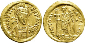 ZENO (Second reign, 476-491). GOLD Solidus. Constantinople