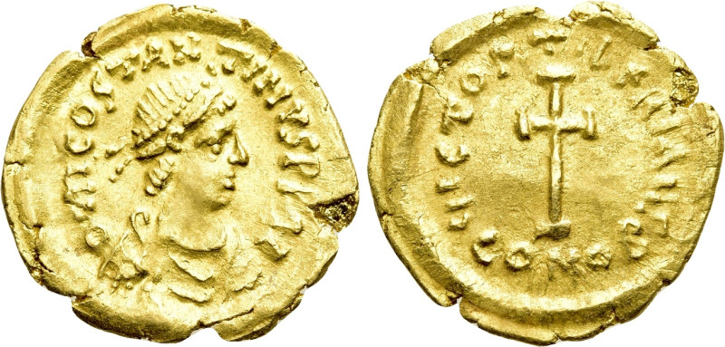 TIBERIUS II CONSTANTINE (578-582). GOLD Tremissis. Constantinople. 

Obv: δ M ...