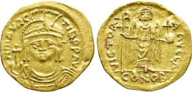 MAURICE TIBERIUS (582-602). GOLD Solidus. Constantinople or Theoupolis (Antioch)