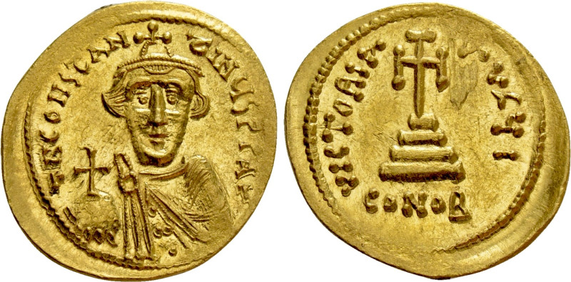 CONSTANS II (641-668). GOLD Solidus. Constantinople. 

Obv: δ N CONSTANTINЧS P...
