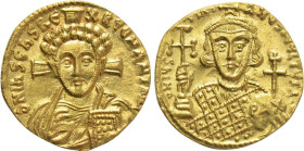 JUSTINIAN II (Second reign, 705-711). GOLD Solidus. Constantinople