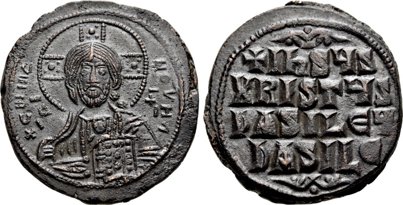ANONYMOUS FOLLES. Class A3. Attributed to Basil II & Constantine VIII (976-1025)...