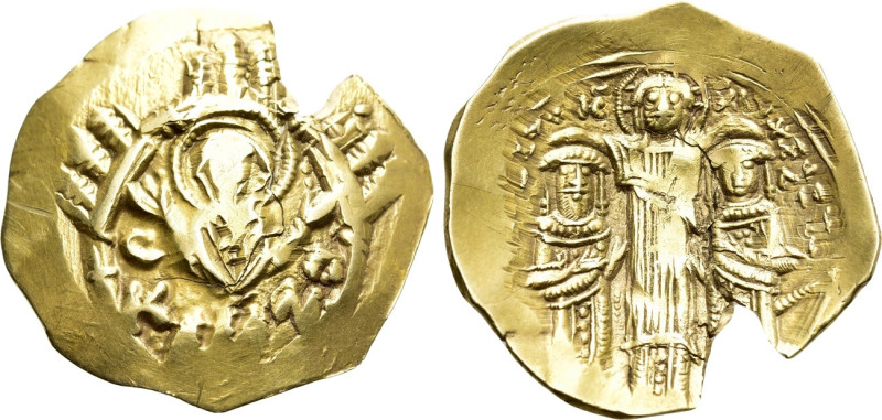 ANDRONICUS II PALAEOLOGUS with MICHAEL IX (1282-1328). GOLD Hyperpyron. Constant...