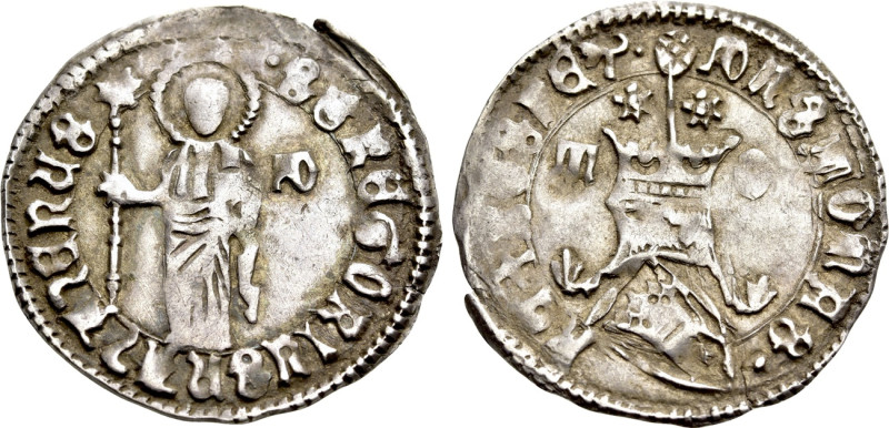 BOSNIA. Tomaš Ostojić (1443-1461). Groš or Double dinar. 

Obv: S GRЄGORIVS NA...