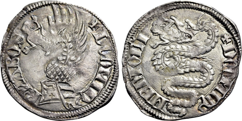 ITALY. Milano. Barnabò Visconti (1349-1385). Pegione. 

Obv: + DOMIN' BNABOS. ...