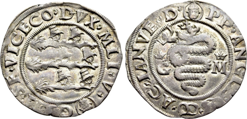 ITALY. Milano. Galeazzo Maria Sforza (1466-1476). Grosso da 5 Soldi. 

Obv: GZ...