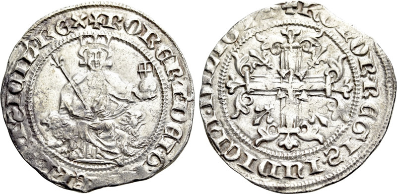 ITALY. Naples. Robert of Anjou (1309-1343). Gigliato. 

Obv: + ROBЄRT DЄI' GRA...
