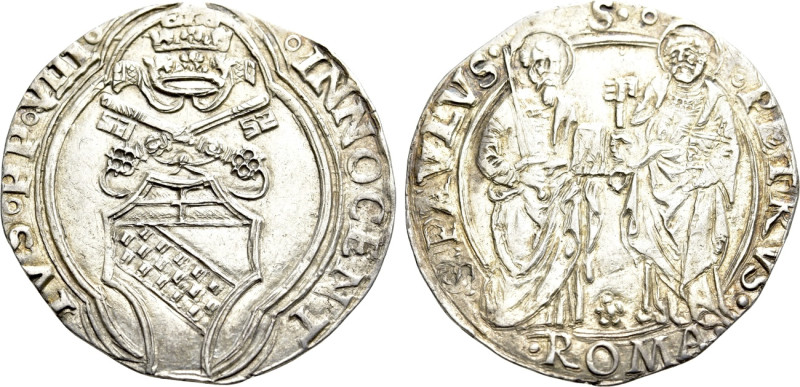 ITALY. Papal States. Innocent VIII (1484-1492). Grosso. Rome. 

Obv: INNOCENTI...
