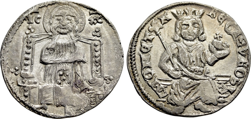 SERBIA. Stefan Uroš II Milutin (King, 1282-1321). Dinar. 

Obv: IC - XC. 
Chr...