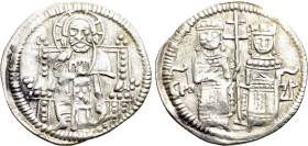 SERBIA. Stefan Uroš IV Dušan with Elena (1331-1355). Dinar