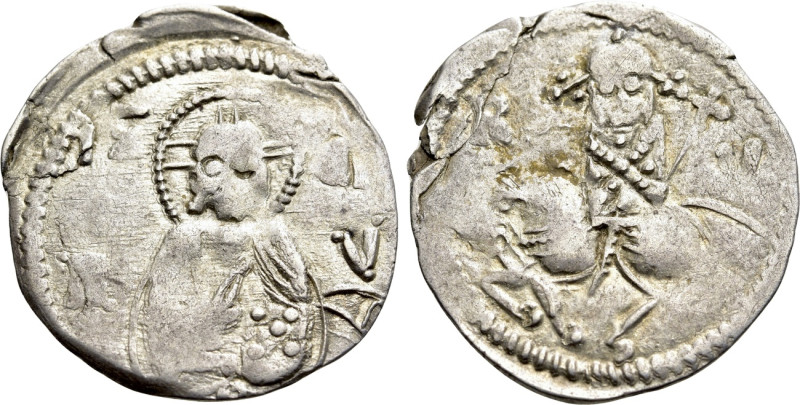 SERBIA. Stefan Uroš V (1355-1371). Dinar. 

Obv: IC - XC / R - V. 
Half lengt...