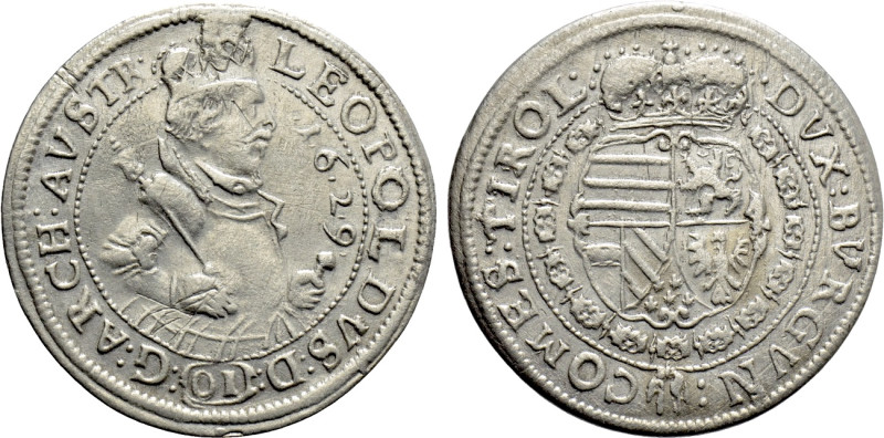 AUSTRIA. Leopold V (Archduke, 1619-1632). 10 Kreuzer (1629). Hall. 

Obv: LEOP...