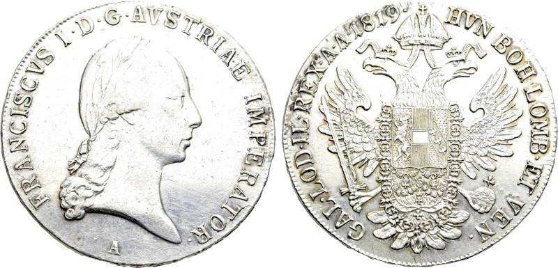 AUSTRIAN EMPIRE. Franz I (1804-1835). Taler (1819-A). Vienna. 

Obv: FRANCISCV...