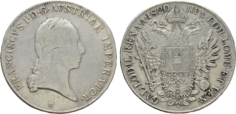 AUSTRIAN EMPIRE. Franz I (1804-1835). Taler (1820-M). Milan. 

Obv: FRANCISCVS...