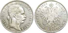 AUSTRIAN EMPIRE. Franz Joseph I (1848-1916). 2 Gulden / 2 Florin (1884). Vienna