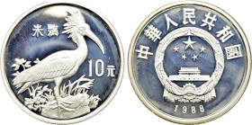 CHINA. Proof 10 Yuan (1988). Rare Animal series