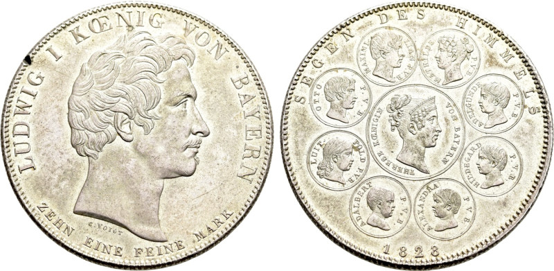 GERMANY. Bavaria. Ludwig I (1825-1848). Konventionstaler (1828). 

Obv: LUDWIG...
