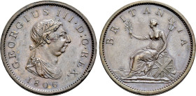 GREAT BRITAIN. George III (1760-1820). Penny (1806). Soho (Birmingham) mint