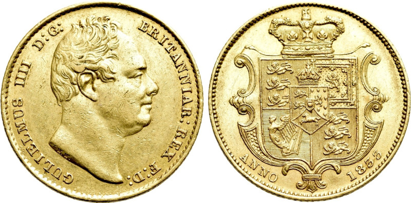 GREAT BRITAIN. William IV (1830-1837). GOLD Sovereign (1833). London. 

Obv: G...