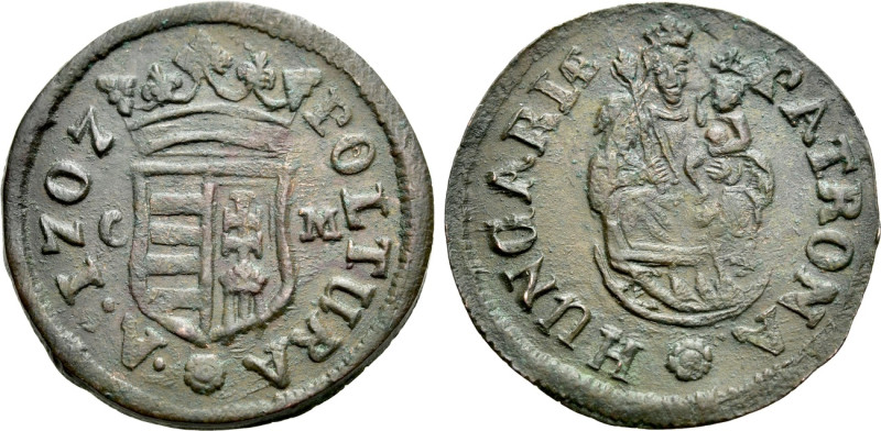 HUNGARY. Franz II (1703-1711). 1 Poltura (1707-CM). 

Obv: POLTURA A 1707. 
C...