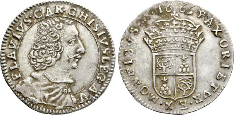 ITALY. Papal States. Alexander VII (1655-1667). Luigino (1666). Avignon. 

Obv...