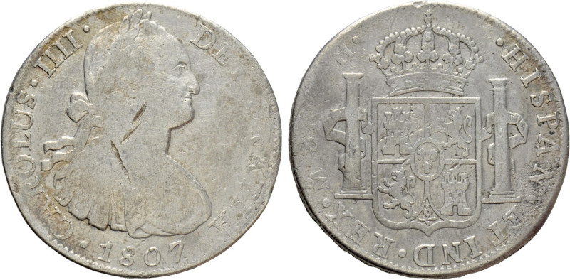 MEXICO. Carlos IV (1788-1808). 8 Reales (1807-TH). Mexico City. 

Obv: CAROLUS...