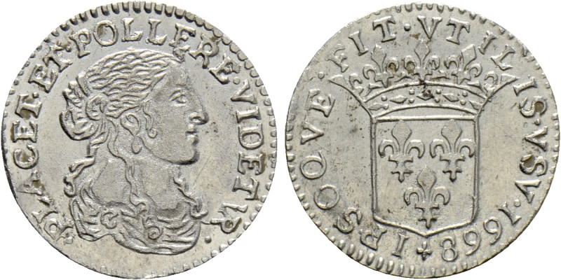 MONACO. Louis I Grimaldi (1662-1701). Luigino (1668). Struck for use in the Leva...