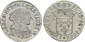 MONACO. Louis I Grimaldi (1662-1701). Luigino (1668). Struck for use in the Levant; imitating Anne-Marie-Louise of Dombes