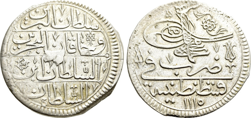 OTTOMAN EMPIRE. Ahmed III (AH 1115-1143 / AD 1703-1730). Kurush. Qustantiniya (C...