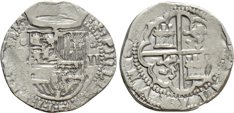 SPAIN. Philip II (1556-1598). 2 Reales. Uncertain mint. 

Obv: Crowned coat of...